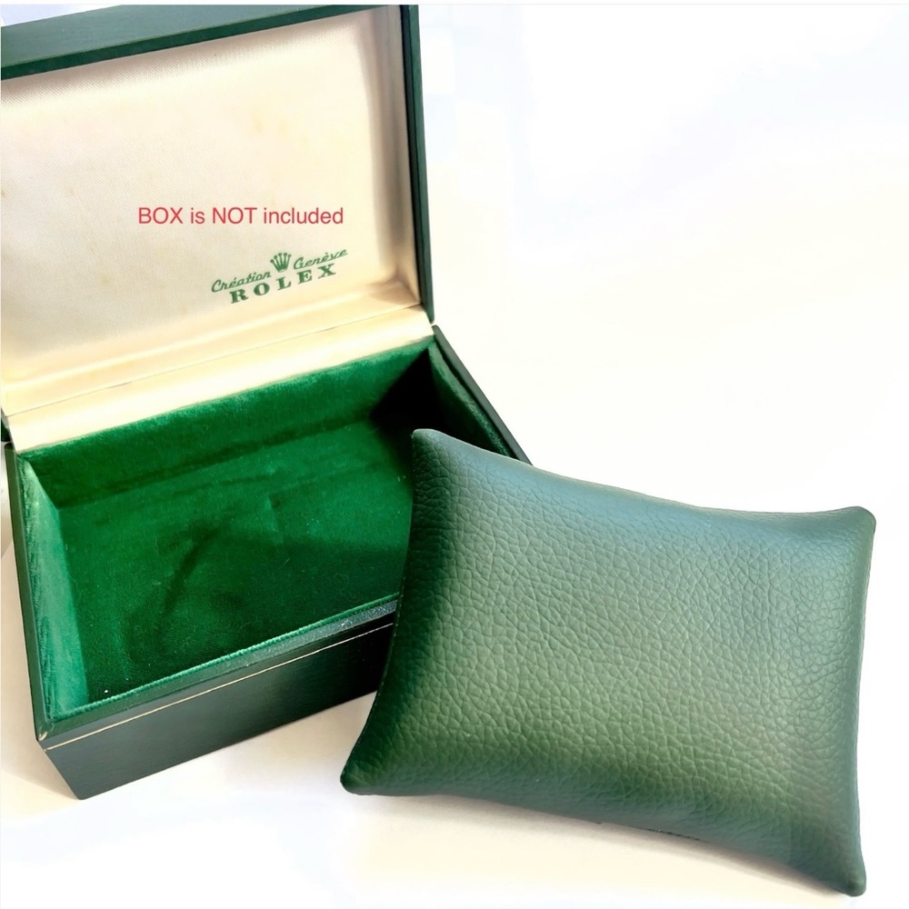 NEW Green Faux Leather PILLOW CUSHION Handmade fits ROLEX Box